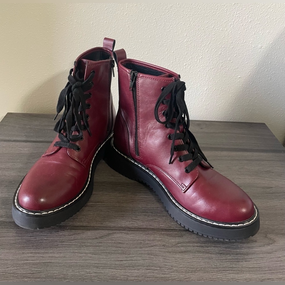 🍂 Burgundy Leather Boots by Madden Girl